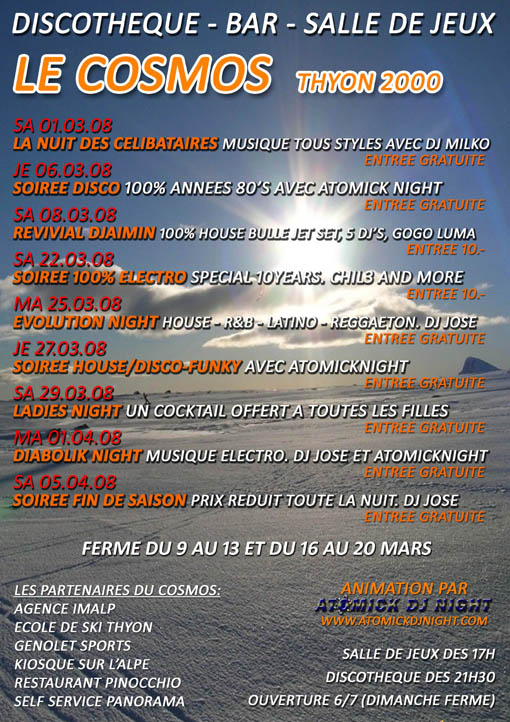 Agenda Mars Avril 2008